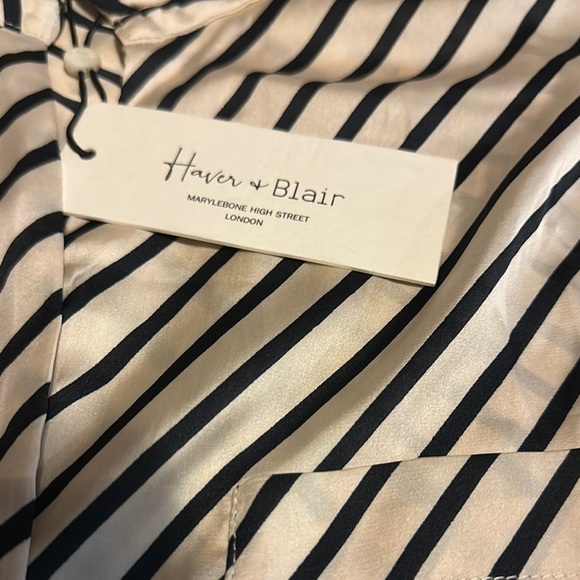 Striped Black and White Women's Top - Picture 6 of 9